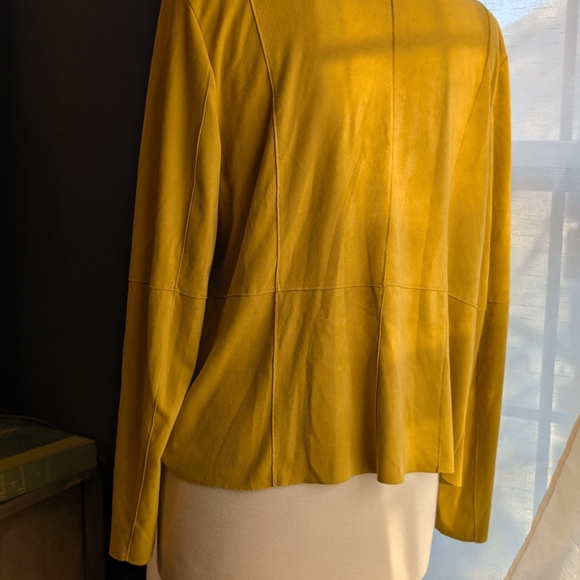 bagatelle Mustard Open-Front Draped Jacket - Picture 4 of 6